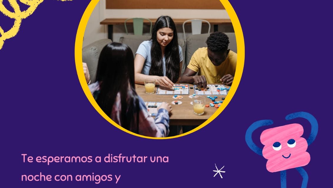 NOCHE DE JUEGOS Y COMIDA.